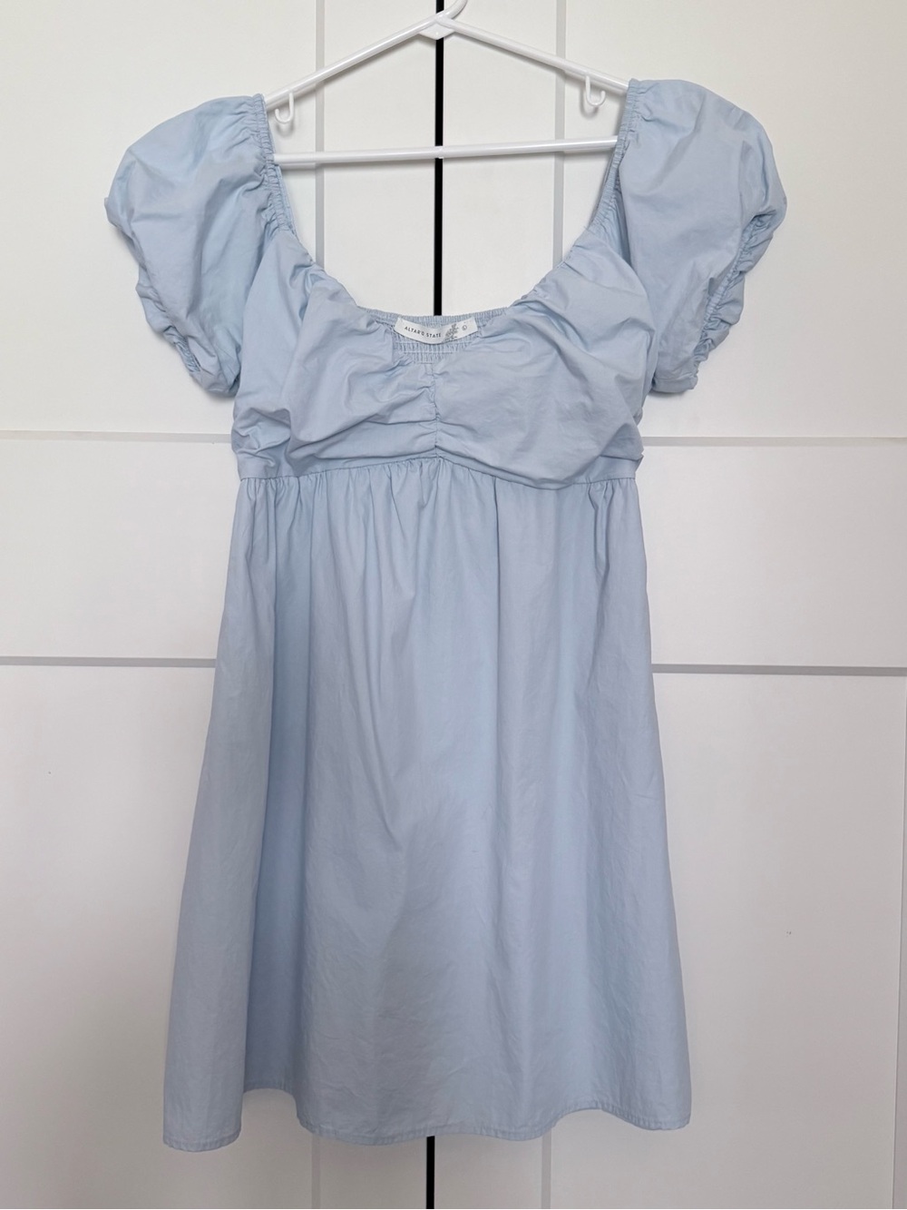 Altar’D state Light Blue Puff Sleeve dress size L - Picture 1 of 3